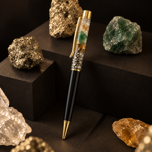 Dhan Yog Crystal Pen – 7-Stone Wealth Blend
