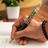 World of Oorja Dhan Yog crystal pen with seven natural gemstones for wealth and success