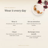 How to wear your Devadaru Mala – daily wear, recharge on selenite or moonlight