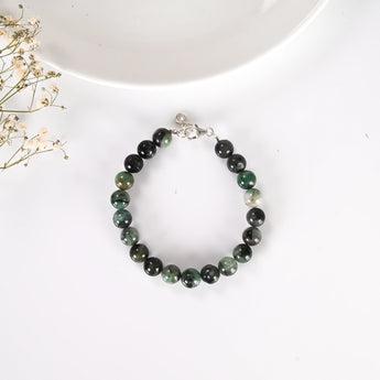 Natural Emerald Silver Adjustable Bracelet (Panna) – image 3