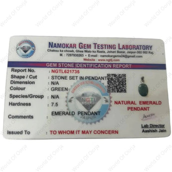 Emerald (panna) Pendant - WorldOfOorja