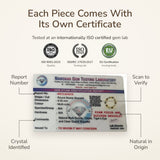 Exam Focus & Success Crystal Bracelet lab certificate – tested at an ISO certified gem lab