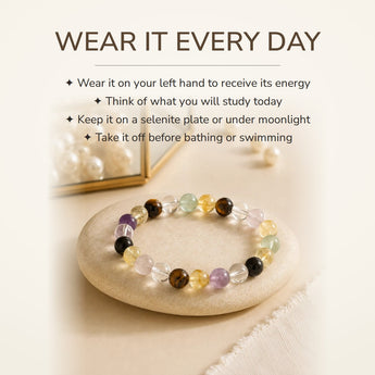 How to wear your Exam Focus & Success Crystal Bracelet