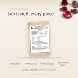 Government lab certificate for Karungali