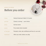 Sulemani Hakik Pendant – good to know before you order: what is in the box, energised after order