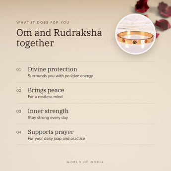 Om 5 Mukhi Rudraksha Kada benefits – World of Oorja