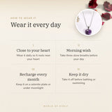 How to wear your Amethyst Heart Pendant – daily wear, morning wish, recharge on selenite or moonlight