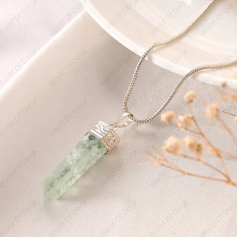 Flourite Pencil Pendant - WorldOfOorja