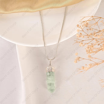 Flourite Pencil Pendant - WorldOfOorja