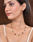 Garnet And Green Onyx Necklace