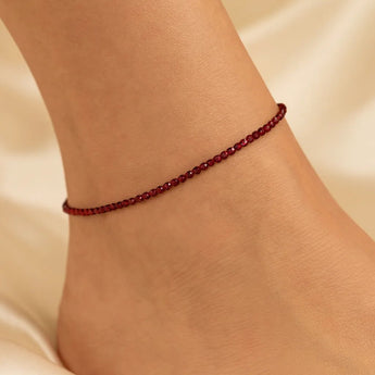 Garnet Anklet - WorldOfOorja