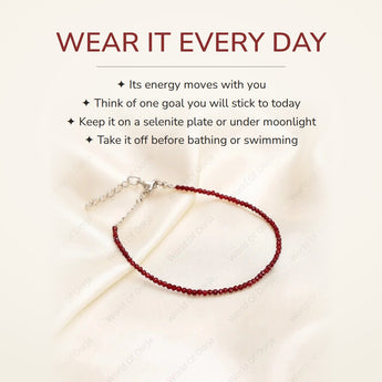 How to wear your Garnet Anklet