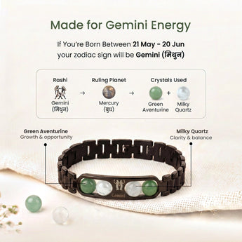 Made for Gemini energy – ruling planet and crystals in the Gemini zodiac bracelet