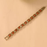 Gold Plated Rudraksha Bracelet — natural Rudraksha beads in gold plated chain — World of Oorja