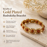 Gold Plated Rudraksha Bracelet – image 2