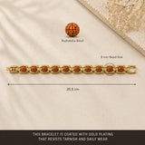 Gold Plated Rudraksha Bracelet – image 3