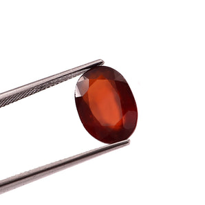 World of Oorja certified Hessonite Gomed stone 7.14 Carat, 7.78 Ratti)