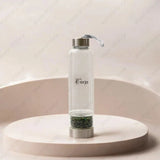 Green Aventurine Crystal Infused Water Bottle - WorldOfOorja
