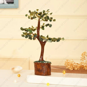 Green Aventurine Crystal Tree - WorldOfOorja