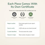 Green Aventurine Cylinder Bracelet lab certificate – tested at an ISO certified gem lab