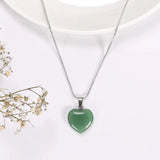 Green Aventurine Heart Pendant - WorldOfOorja