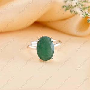 Green Aventurine Ring - WorldOfOorja