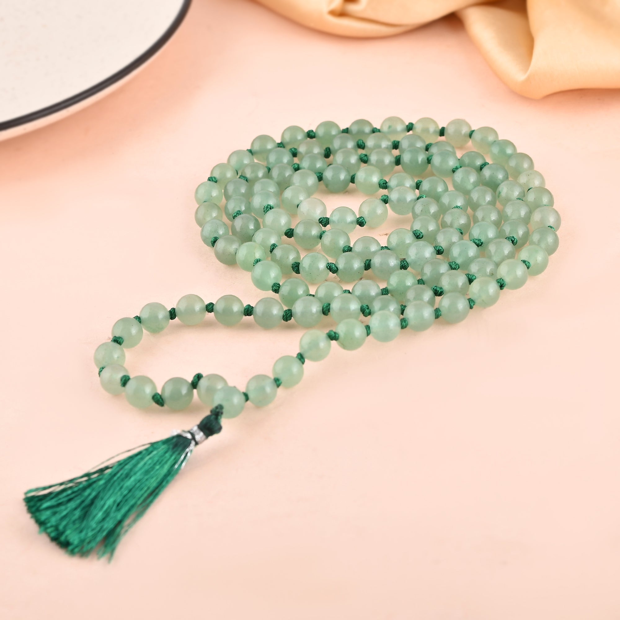 Green Jade Mala - WorldOfOorja