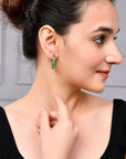 Green Onyx Hoop Earring - WorldOfOorja