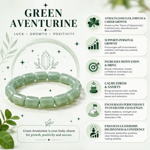 Green Aventurine Cylinder Bracelet