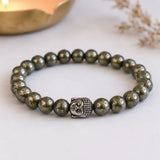 Pyrite Bracelet natural crystal wealth - WorldOfOorja