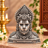 Hanuman idol in silver plated finish
