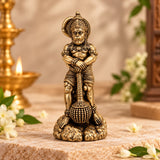 Panchdhatu gold Hanuman idol resting on gada