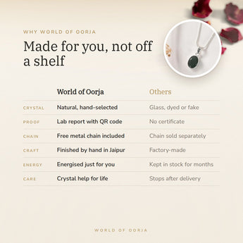 Why World of Oorja – Green Aventurine Pendant made for you, finished by hand in Jaipur