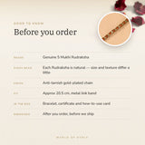 Gold Plated Rudraksha Bracelet – before you order: size, what is in the box, energised after order