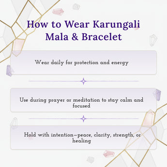How to wear Karungali Mala.