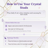 Instructions on how to use crystal studs with a decorative background