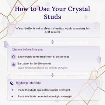 Instructions on how to use crystal studs with a decorative background