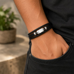 Howlite Leather Bracelet – image 3