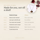Why World of Oorja – Tiger Eye Heart Pendant made for you, finished by hand in Jaipur