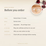 Opal Ring – good to know before you order: what is in the box, energised after order