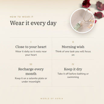 How to wear your Fluorite Pencil Pendant – daily wear, morning wish, recharge on selenite or moonlight