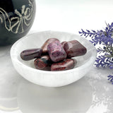 White Selenite charging bowl for recharging crystals and clearing energy