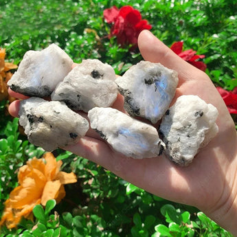 Natural Uncut Raw Moonstone Cluster