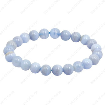 Handcrafted Blue Lace Agate bracelet