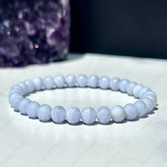 Blue Lace Agate Bracelet- World Of Oorja