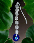 Selenite Cubes with Evil Eye Hanging Charm