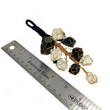 Natural Black Tourmaline & Selenite crystal hanging for energy purification