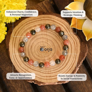 Fame & Recognition Bracelet – Tiger Eye, Carnelian & Sunstone Blend