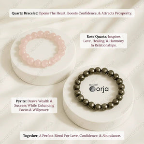 Money & Love Combo — Pyrite + Rose Quartz