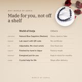 Why World of Oorja – Blue Sapphire Silver Bracelet (Neelam) made for you, finished by hand in Jaipur